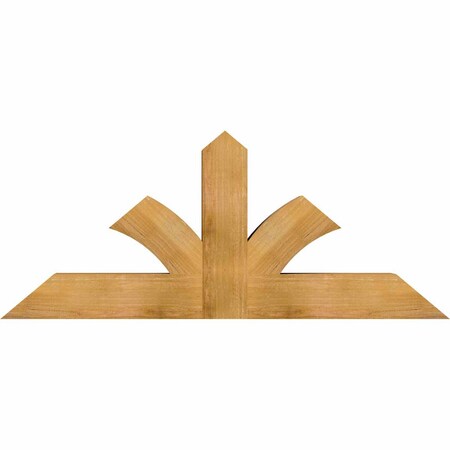 Ekena Millwork Richland Rough Sawn Timber Gable Bracket, Western Red Cedar, 60"W x 25"H x 6"D x 6"F, 10/12 Pitch GBW060X25X0606RIC00RWR
